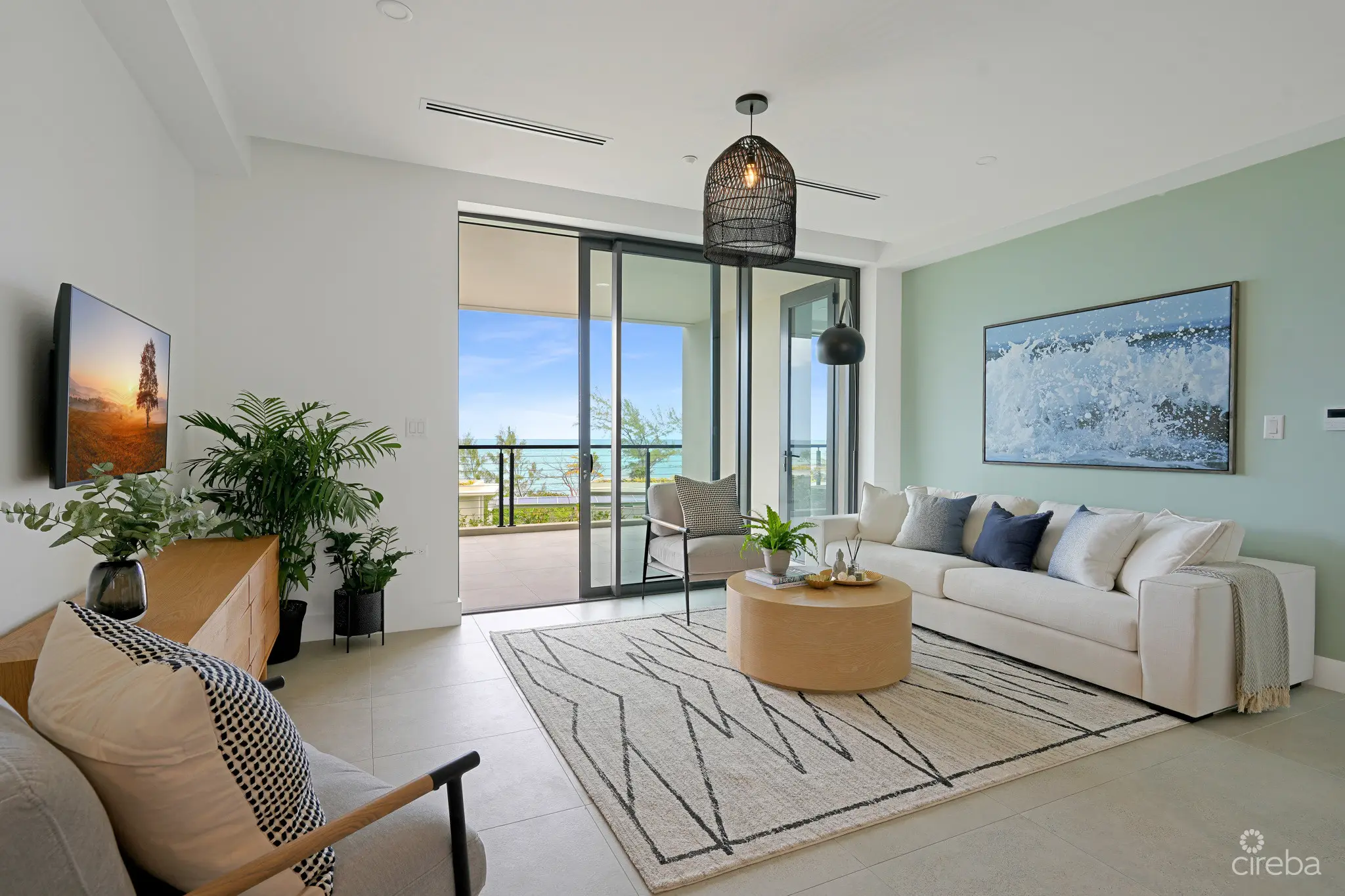 20260326011449 Two Bedroom Suite Living Room white sofa