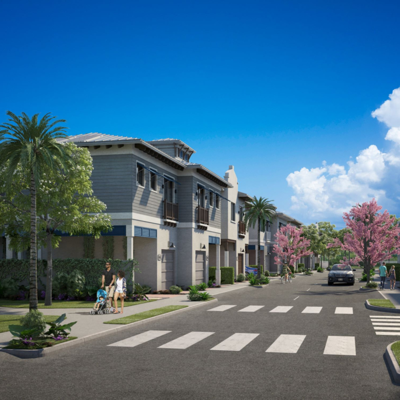 20260629155422 Streetscape of Townhomes and Duplexes